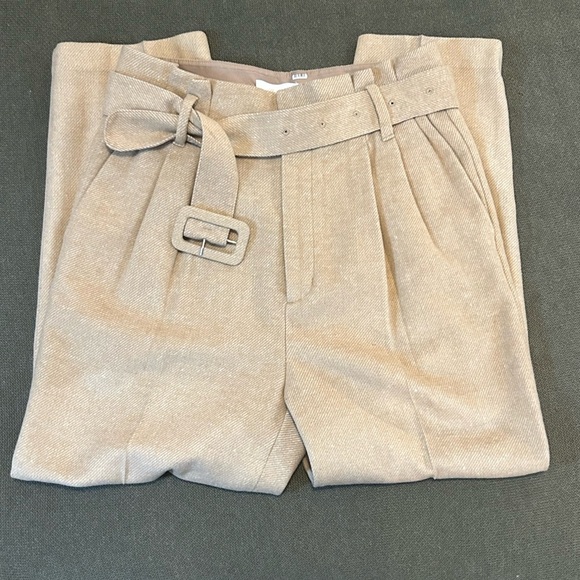 Oak + Fort Wool Blend Belted Pant - Picture 1 of 5